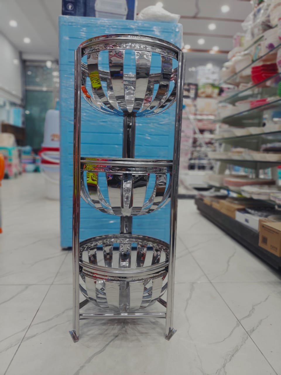 Steel Sabzi Rack – 3 Khana