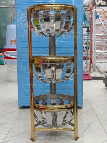 Golden Sabzi Rack – 3 Khana