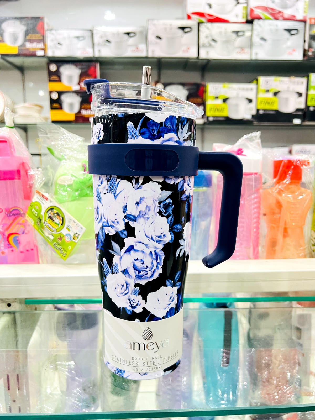 Blue Rose Tumbler