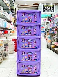 Aqua Printed Kids Cabinet – 5 in 1
