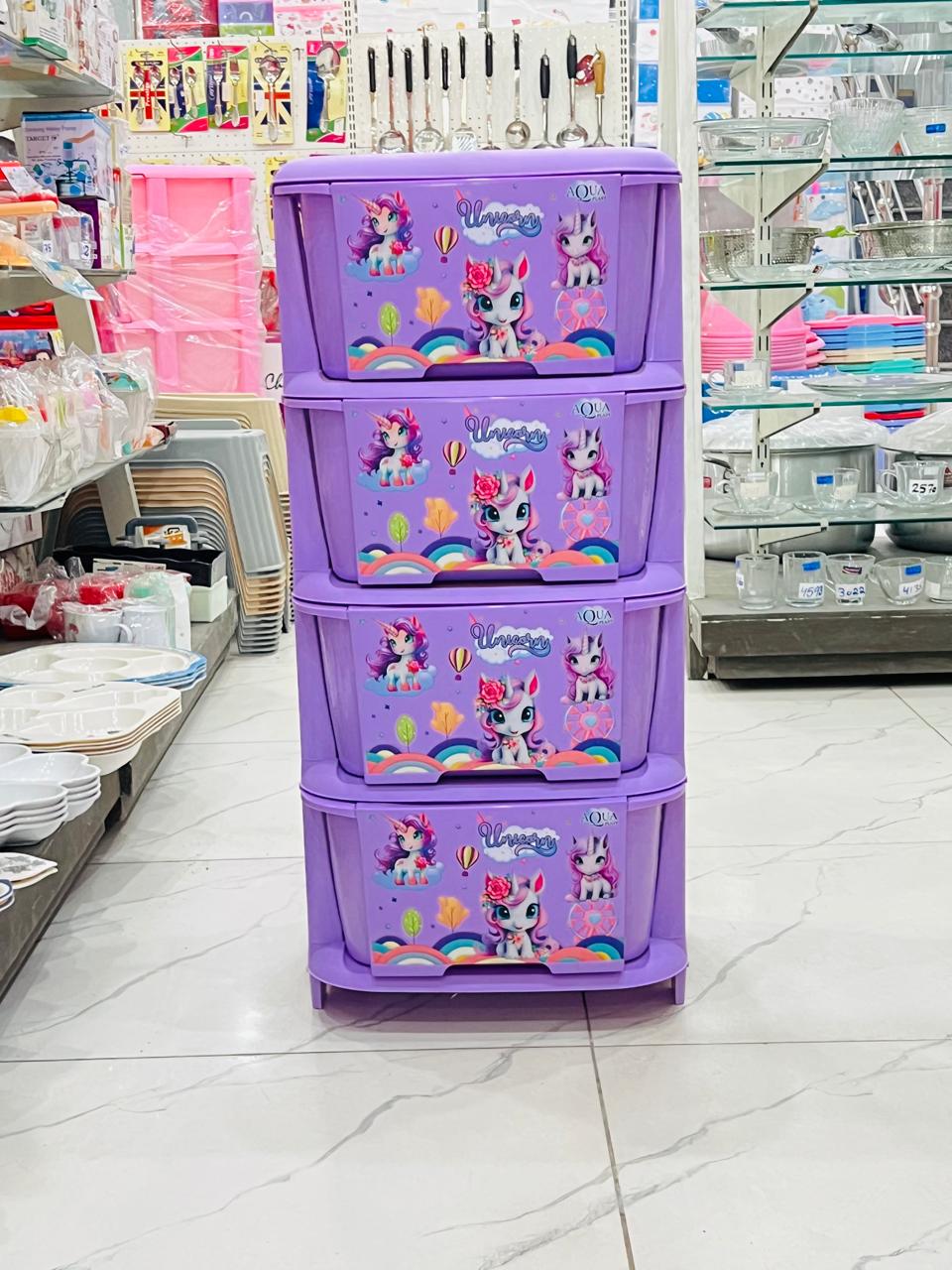 AQUA PRINTED CABINET 4IN1 (NEW DESIGN)